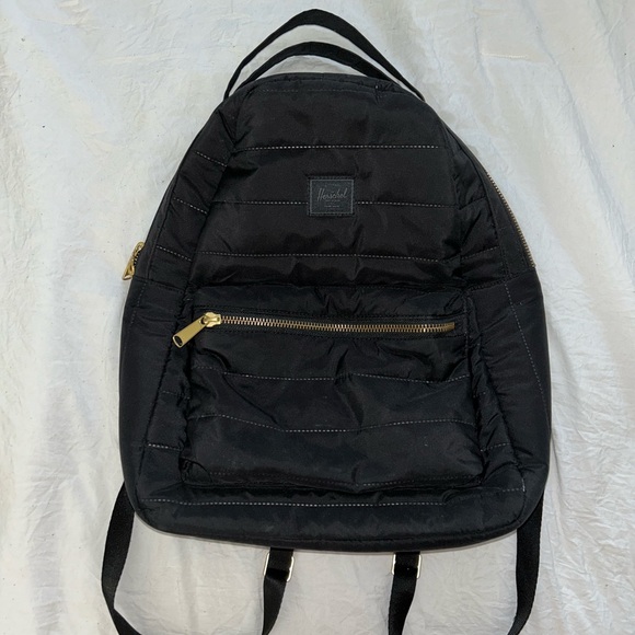 Herschel Black & Gold Backpack - Picture 1 of 8